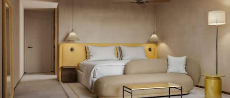 Superior Double Room, Terrace, Sea View | Premium bedding, minibar, in-room safe, individually decorated