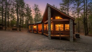 Exterior - 2 firepit areas • Level 2 EV Charger • Hot Tub • ATV-Friendly • Sleeps 6 (Broken Bow)