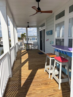 Outdoor dining - Sunset Views 2/3-BR w Den single family home w boat docking inl St. James City (Saint James City)