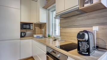 Family Apartment, 2 Bedrooms, 2 Bathrooms (Villa Ancora - Merope Apt /w Jacuzzi) | Private kitchen