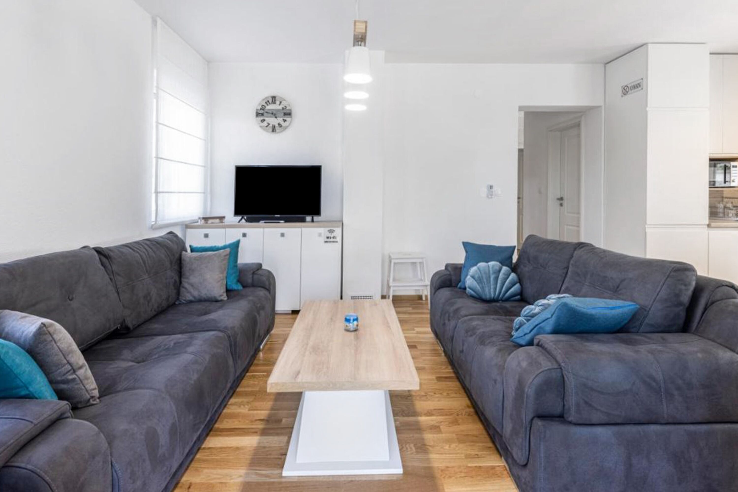 Appartement Familial, plusieurs chambres, 2 salles de bains (Villa Ancora - Merope Apartment) | Coin séjour