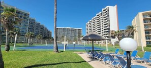 Apartment, 3 Bedrooms | Sport court - Sleeps 10 Direct Beach Heated Pool 3 Bedroom Apts (South Padre Island)