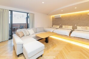 Villa Deluxe, para no fumadores, frente al océano | Escritorio, espacio para trabajar con laptop y cortinas blackout 