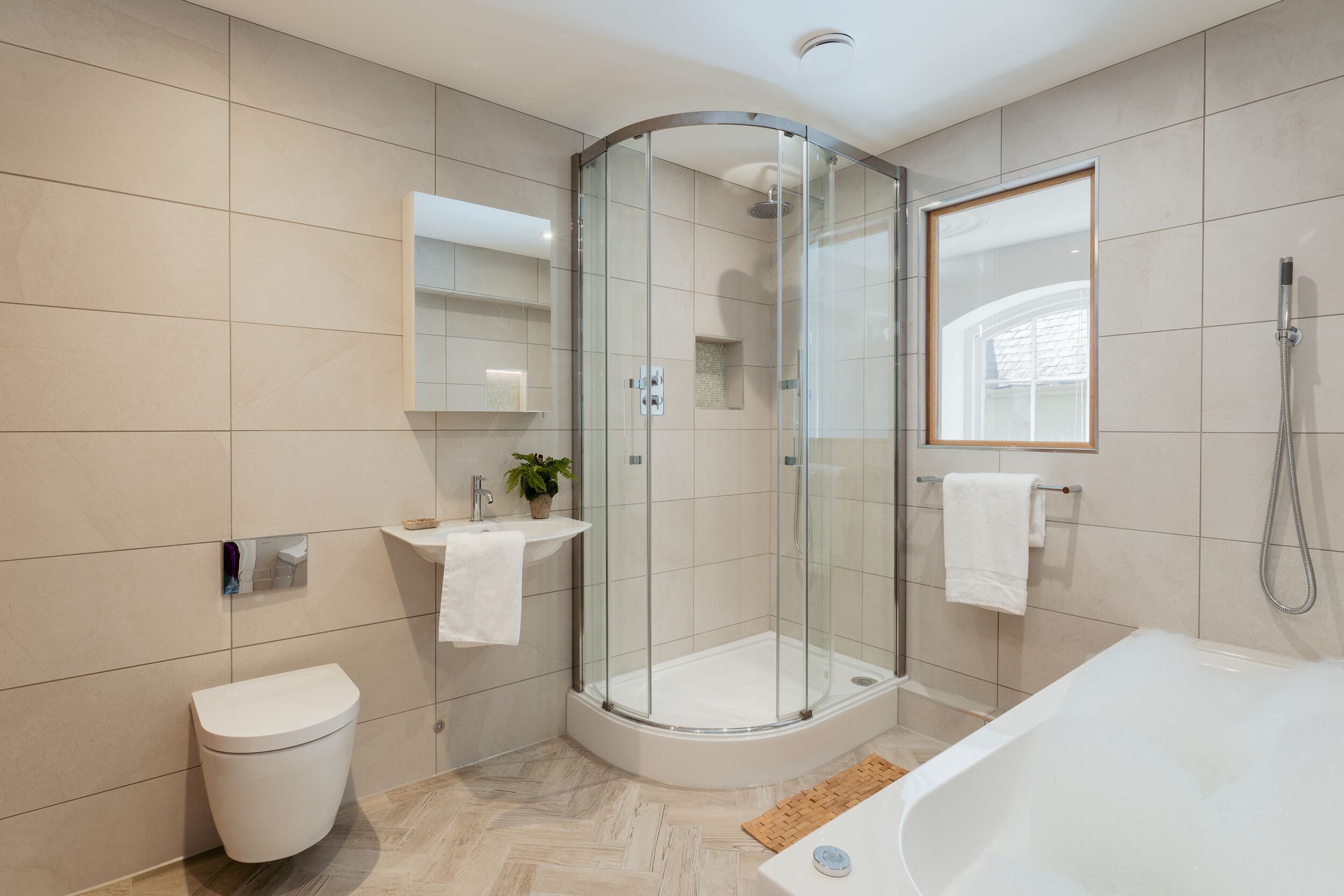 Shower, hair dryer