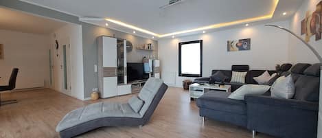 TV, DVD player, table tennis, stereo