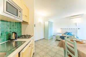 Studio, Balcony | Interior - Elegant Studio in Sardinian Stone Residence (Palau)