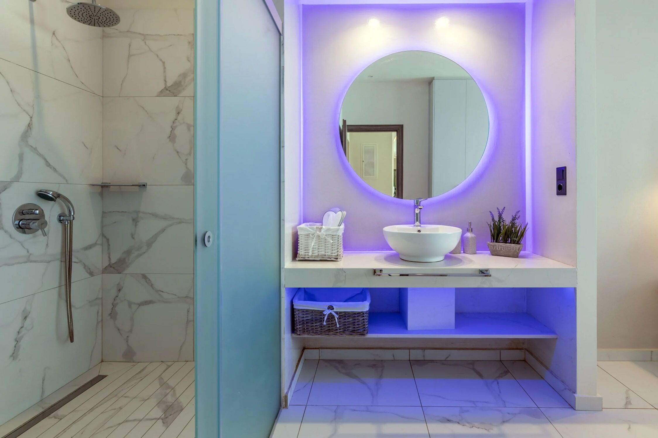 Luxury-Villa, 3 Schlafzimmer, Meerblick | Badezimmer | Dusche, kostenlose Toilettenartikel, Haartrockner, Handtücher