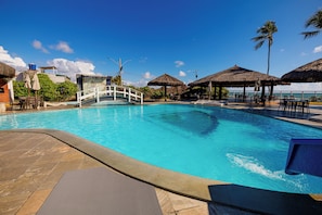 Outdoor pool, open 10:00 AM to 8:00 PM, pool umbrellas, sun loungers