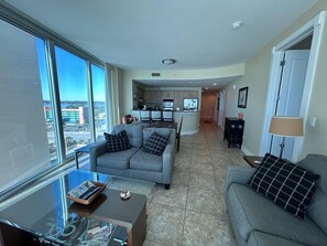 Signature Condo, 3 Bedrooms, Balcony, Beach View | Living room - Island Tower 903 (Gulf Shores)