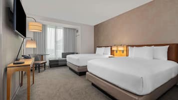 Premium bedding, desk, bed sheets
