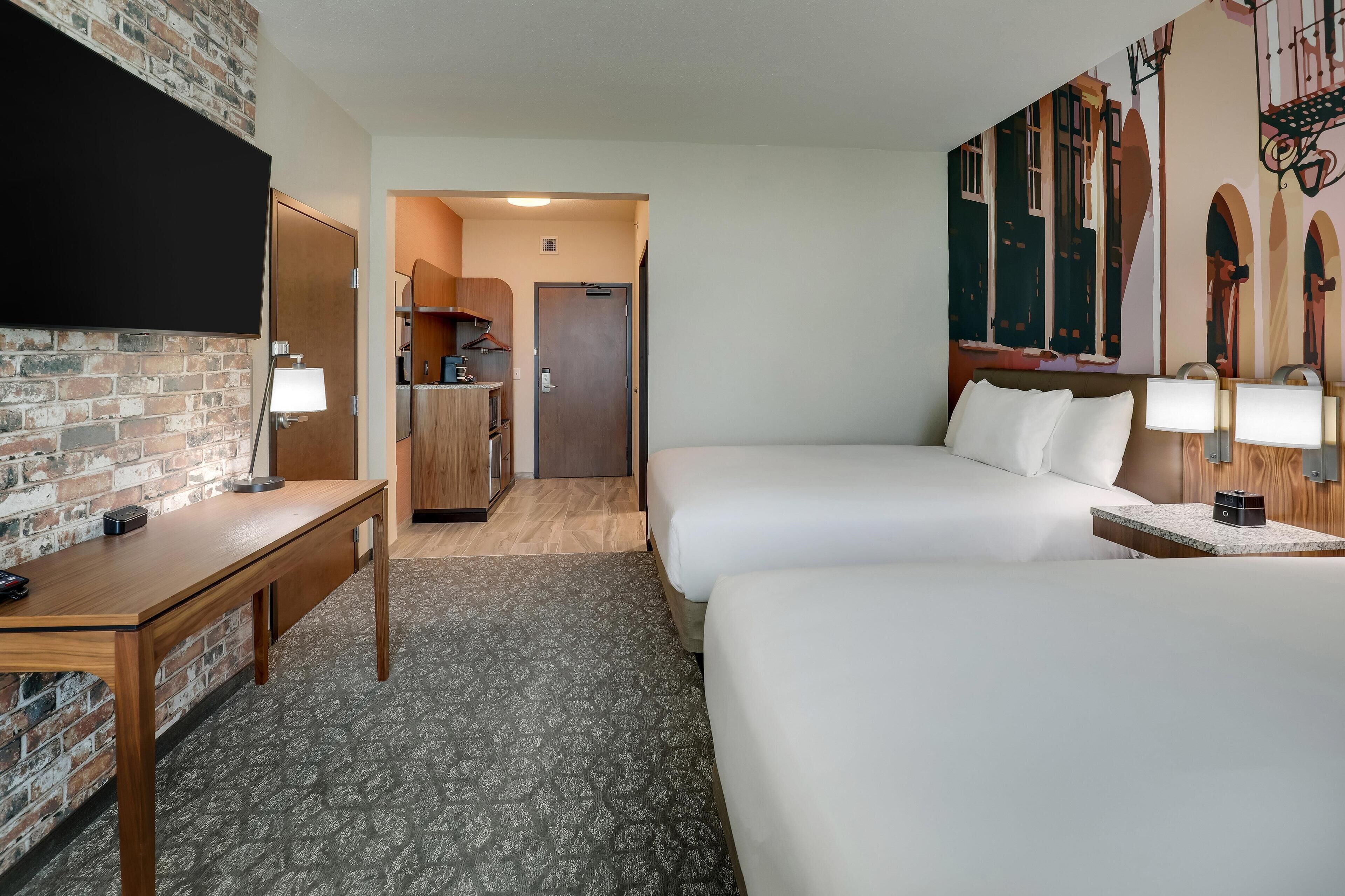 Premium bedding, desk, bed sheets