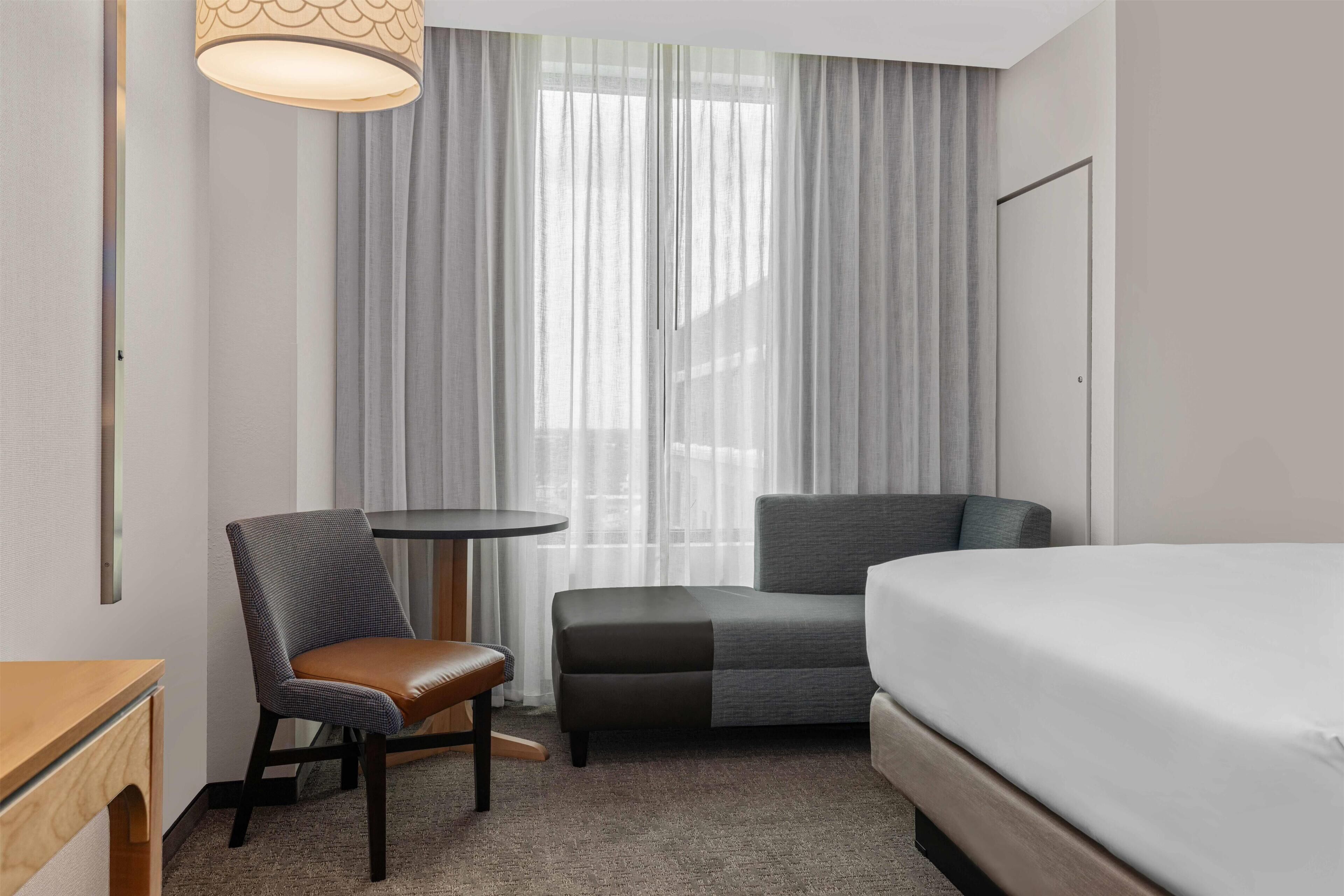 Premium bedding, desk, bed sheets