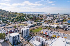 Aerial view - Central Kensington Studio with Pool near CBD (Townsville City)