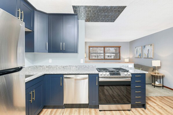 Microwave, oven, stovetop, dishwasher