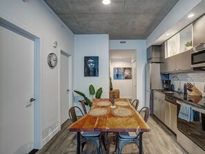 Fridge, microwave, oven, stovetop - Urban Luxe 2BR Suite | Richard and Pender (Vancouver)