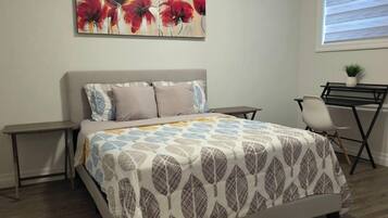 2 bedrooms, iron/ironing board, WiFi, bed sheets