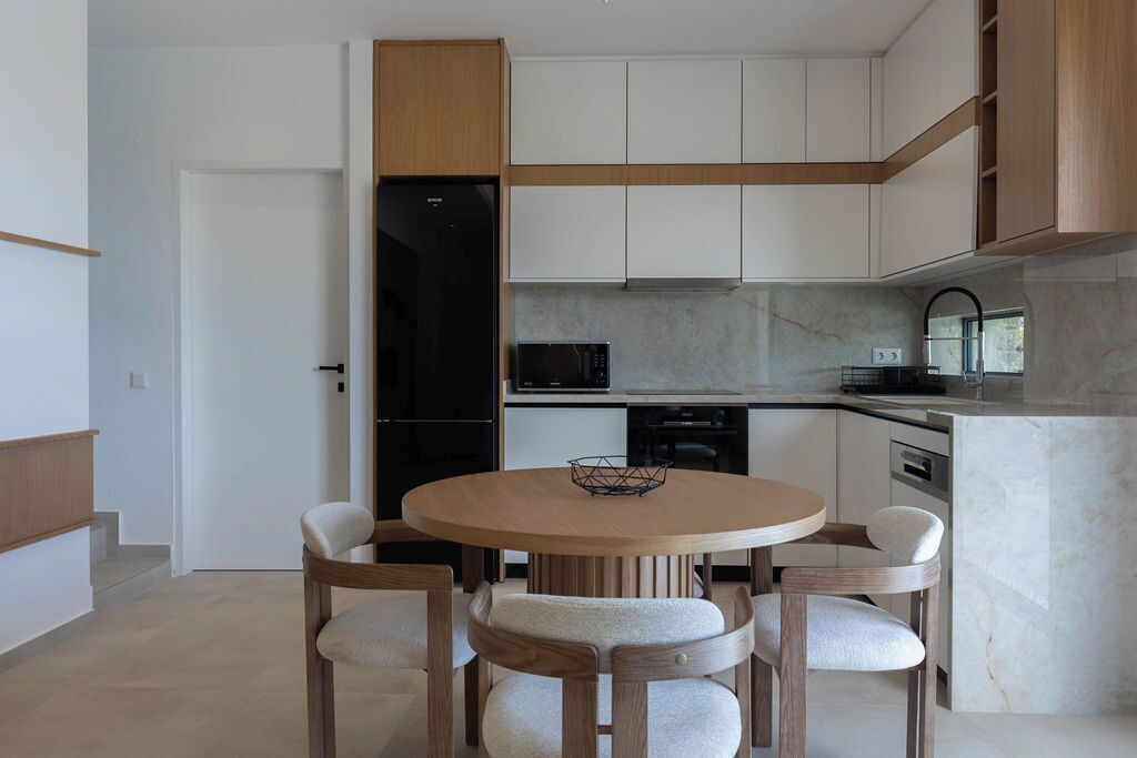 Family Villa, 2 Bedrooms, Private Pool, Sea View | Private kitchen | Full-size fridge, microwave, oven, stovetop