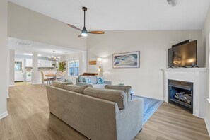 TV, fireplace - Chapin 2/2 Remodeled in 2025 (Chapin)