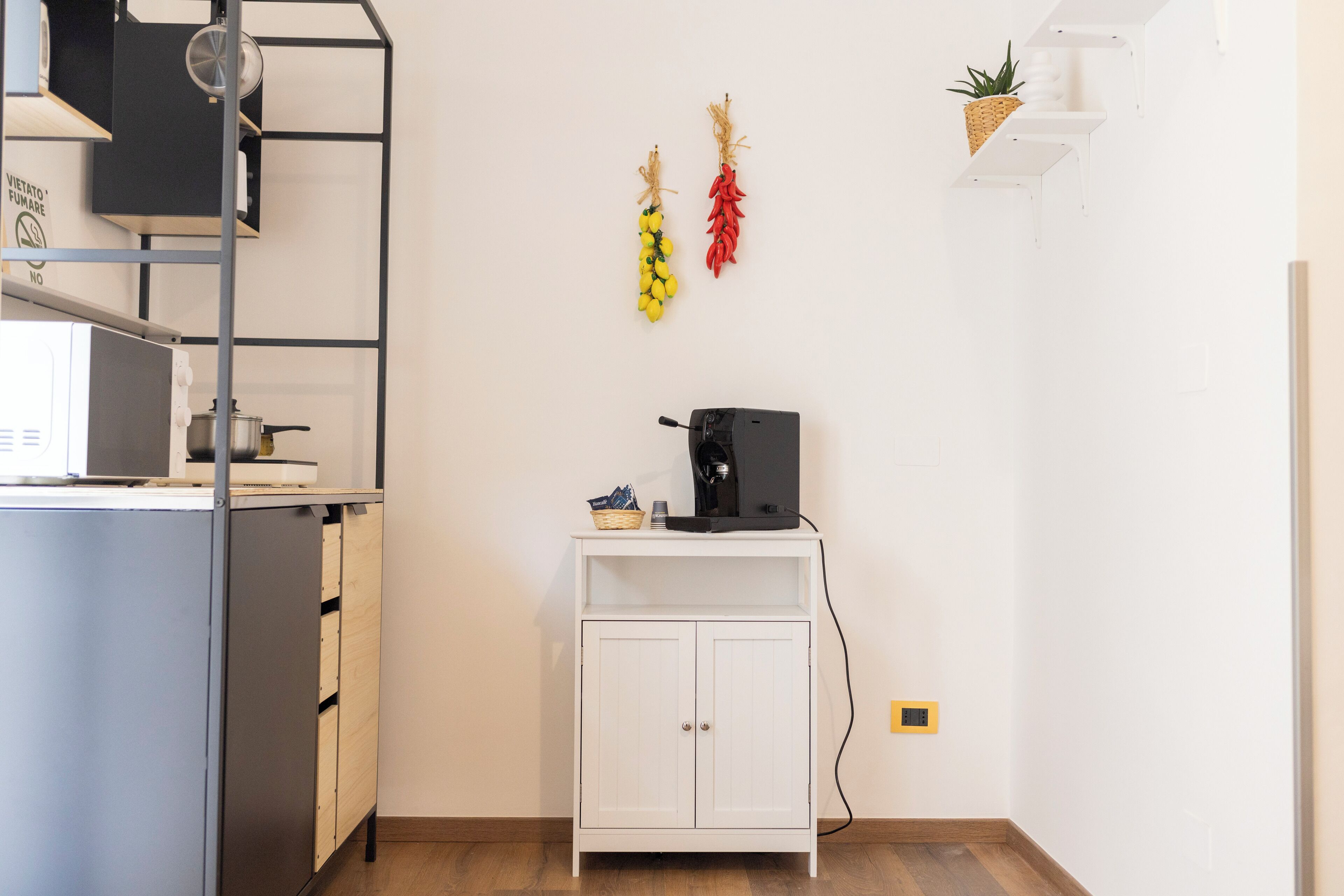 Deluxe appartement, 2 slaapkamers, kitchenette, uitzicht op de stad | Privékeuken | Een microgolfoven