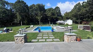 A heated pool - Charming, Family-Friendly Getaway in Westhampton, Just Minutes from the... (Westhampton)