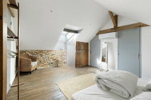 Iron/ironing board, WiFi - Eco-Gîte La Charmante Des Vallons: Spacious Retreat with Spa and Stone Annex (Vallons-de-l'Erdre)