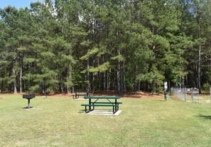 Outdoor dining - Fully furnished 3BR/3BA apartment near Campbell University (Lillington)