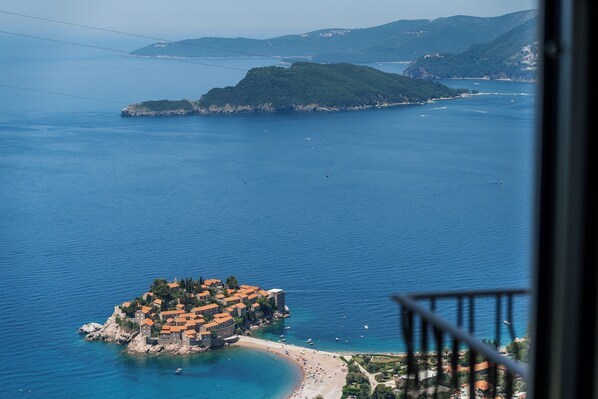 Luxury Apartment, Balcony, Sea View | View from room - The View - Apartment with pool (Sveti Stefan)