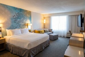 Egyptian cotton sheets, premium bedding, pillow-top beds, desk