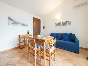Apartment, 2 Bedrooms, Balcony, Pool View | Living room - Sea View Apartment With Shared Pool (Badesi)