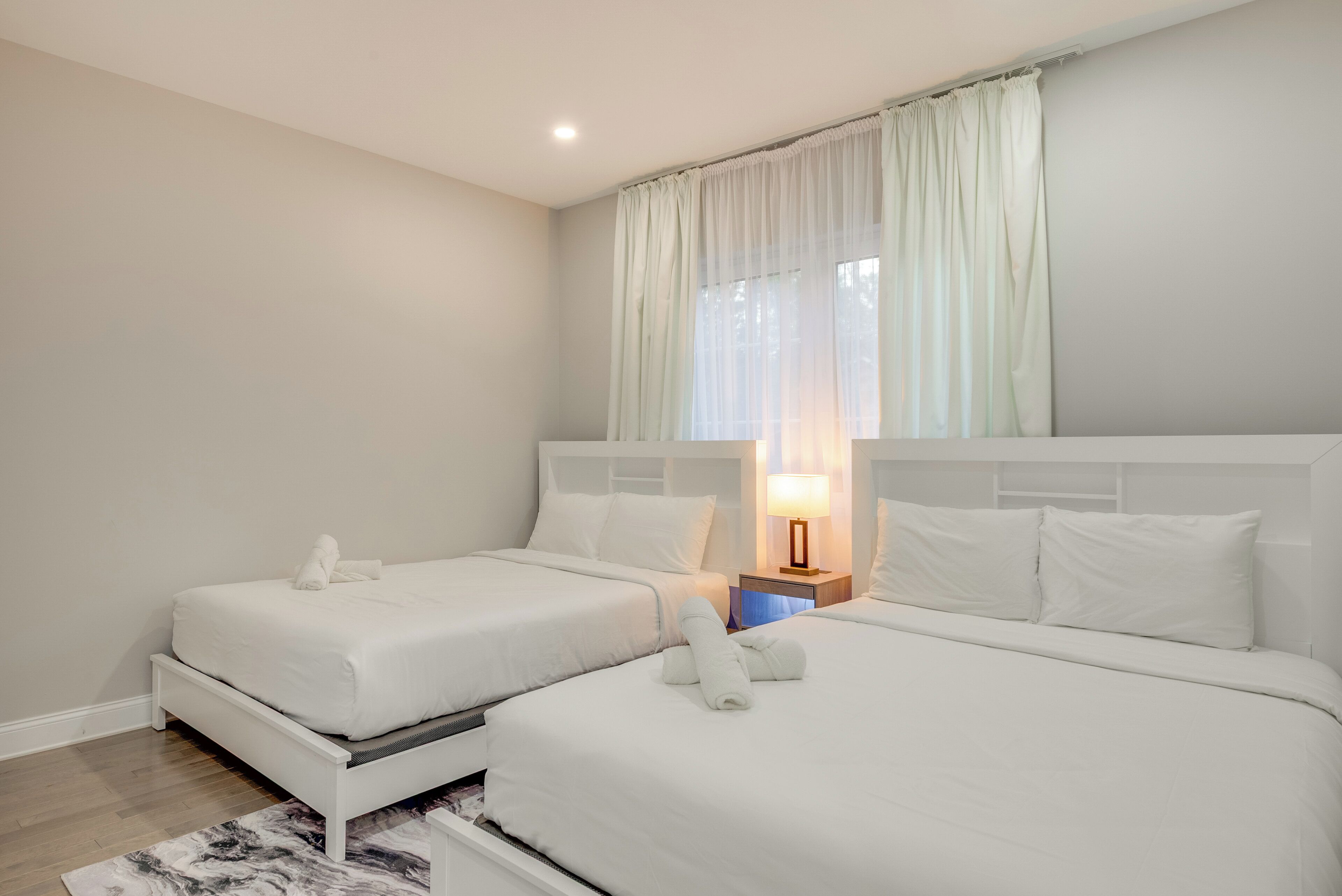 Iron/ironing board, travel crib, free WiFi, bed sheets