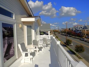 Terrace/patio - Beach-Block Family Escape, Spacious Home + Deck, Steps to the Sand! (Ocean City)