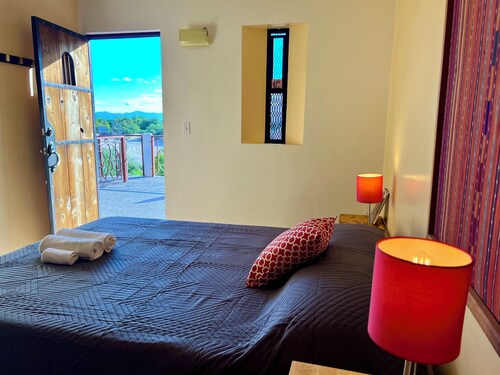 Unique villa 400 m from secluded beach with panoramic views, reached by 4x4