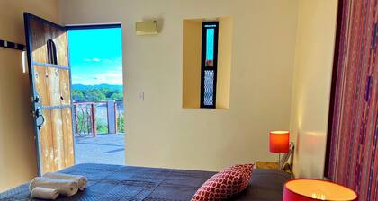 Unique villa 400 m from secluded beach with panoramic views, reached by 4x4