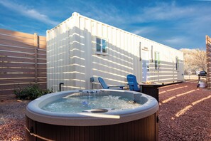 Terrace/patio - Bunkhouse at Copper Sky • Creekside Hot Tub Stay (Cornville)