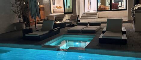 Et oppvarmet basseng