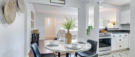 Microwave, oven, stovetop, dishwasher