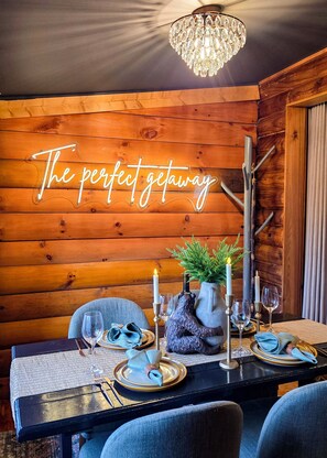 Dining - Blue Ridge Romantic Cabin • Sauna • Hot Tub • Cinema (Blue Ridge)