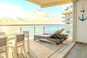 奢华公寓, 海滩景观 | 阳台