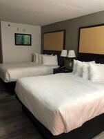 Double Room, 2 Queen Beds, Roll-in Shower, Non Smoking | Free WiFi, bed sheets