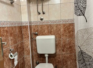 Een douche, een haardroger, handdoeken