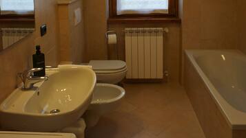 Dusche, Haartrockner, Bidet, HandtĂŒcher
