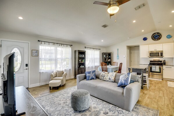 Property Interior | Smart TV | Free WiFi | Dedicated Workspace - Family Escape w/ Fenced Yard & Pool in Palm Coast (Palm Coast)