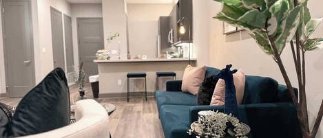 TV, fireplace, offices