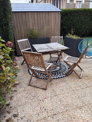Outdoor dining - Superb studio 5 min from Rouen/Free parking (Maromme)