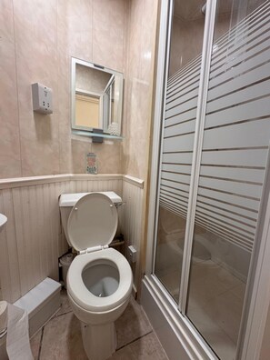 Classic Double Room, Sea View | Bathroom | Shower, free toiletries, hair dryer, towels - Number 34 (Backpool)