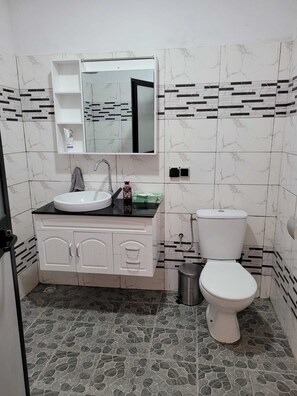 Towels, soap, toilet paper