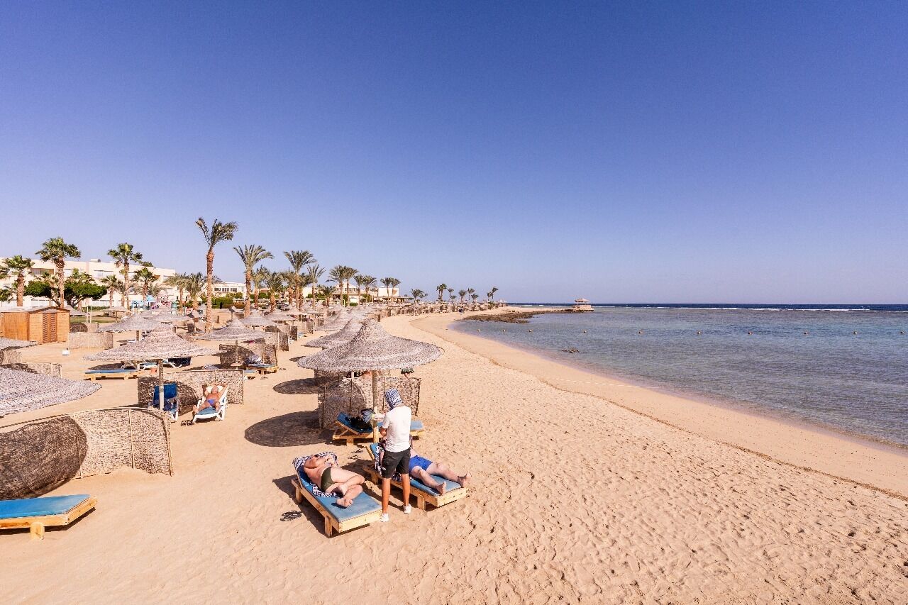 Sombrillas, toallas de playa, vóleibol de playa