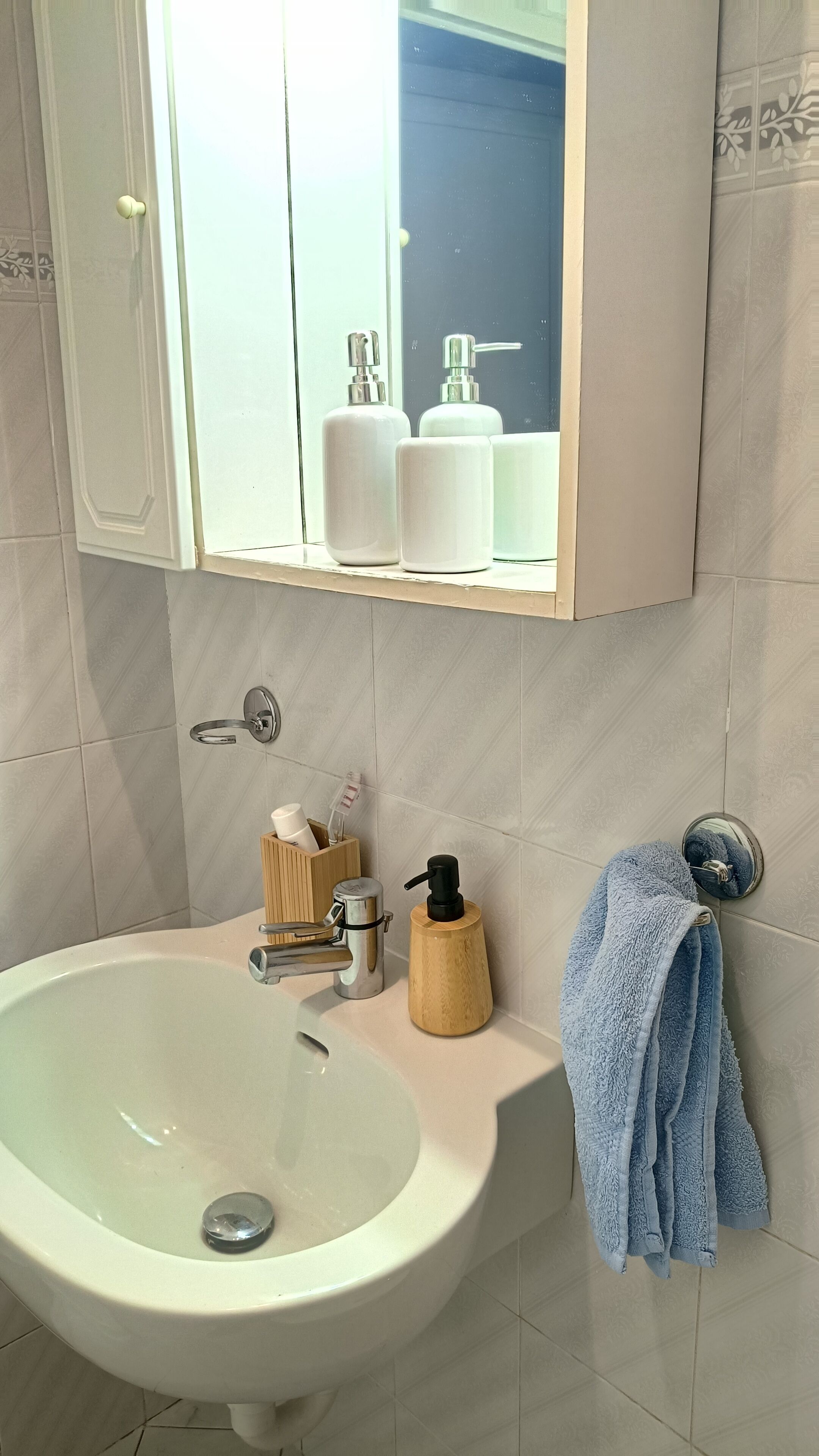 Haartrockner, Bidet, Handtücher, Seife