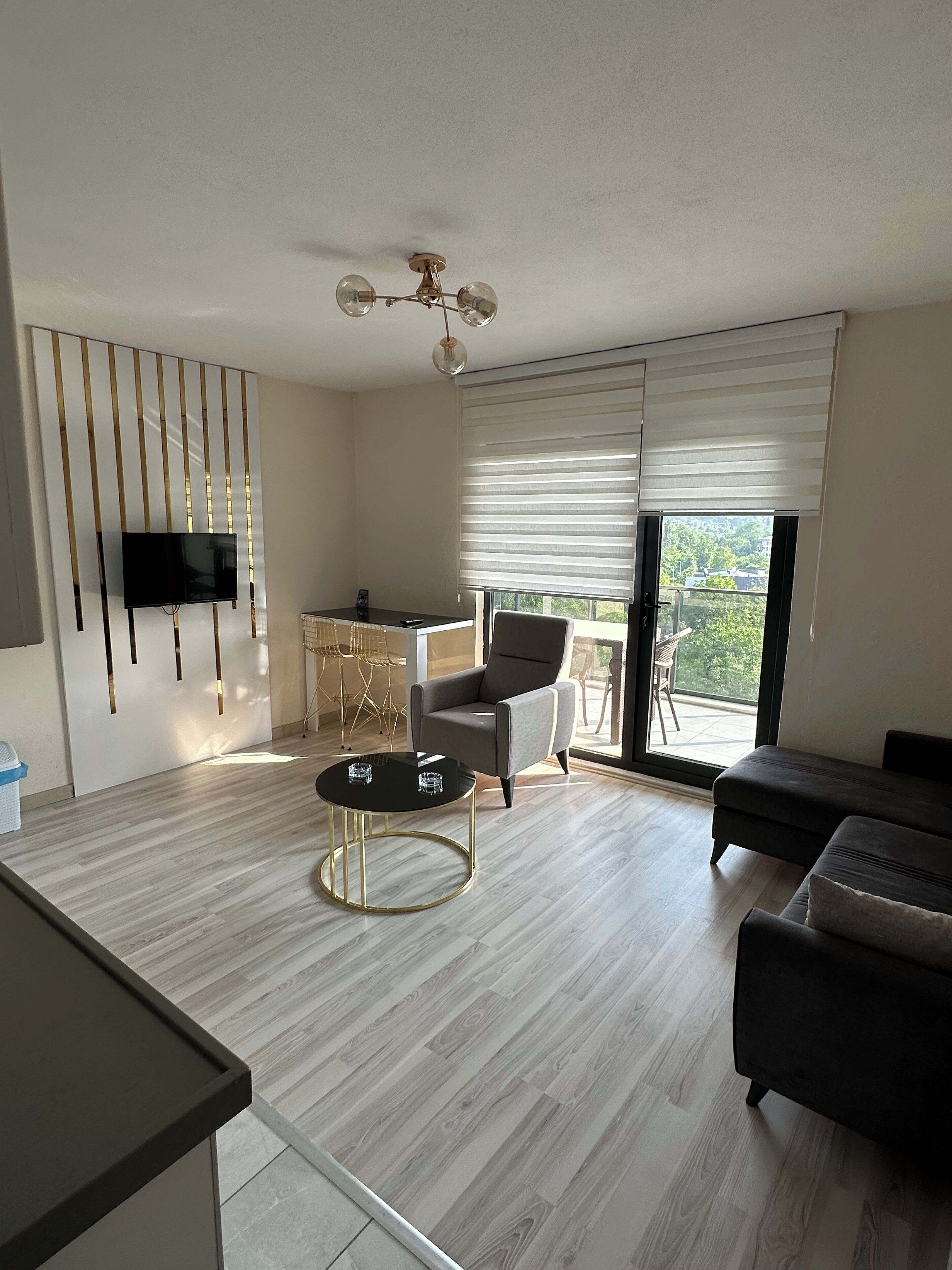 Family Apartment, Mountain View, Garden Area | Ruang tamu | 45 inci sebuah televisyen pintar dengan satelit 