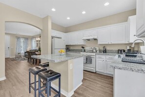 Microwave, oven, stovetop, dishwasher